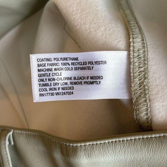 NWT High Rise Faux Leather Ankle Trousers Pants A New Day Sage Green Size 14 - Picture 11 of 11